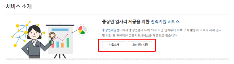 중장년워크넷-전직지원서비스